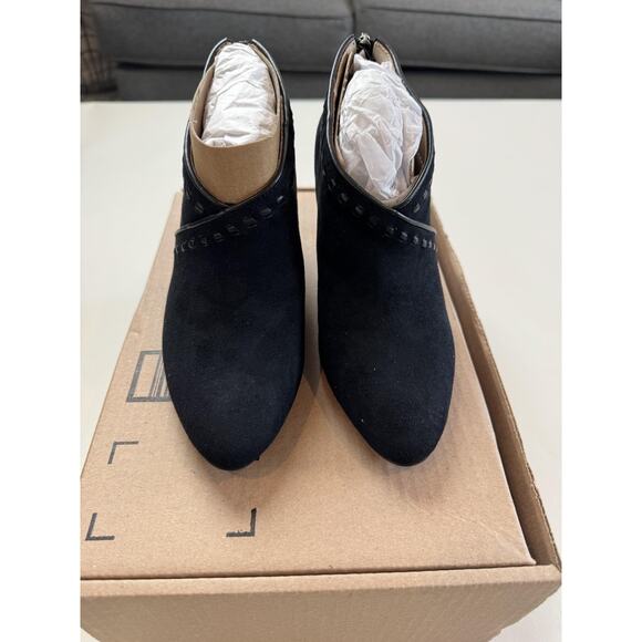 LifeStride Shoes Womens Size 5W Black Suede Booties Soft System Heels Flex Zip - Picture 1 of 10